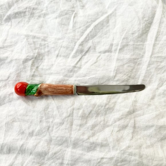 Vintage ceramic fruit and cheese knives Set of 5 Made in Japan - Picture 7 of 10